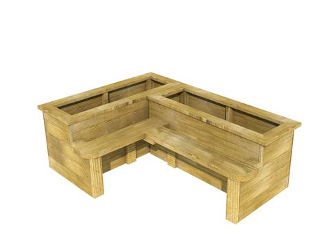 Corner Planter Bench